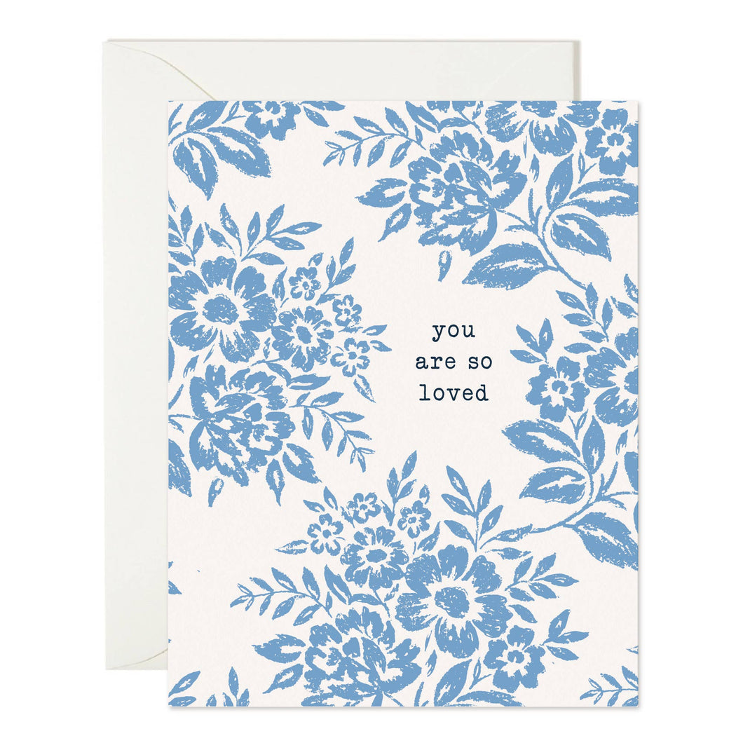 You Are So Loved lace floral Card 