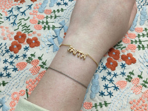 “Faith” Bubble Letter Bracelet