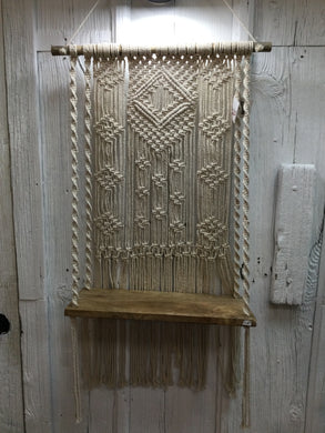 Large Macramé Wall Shelf