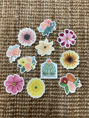 Water Color Stickers- assorted large