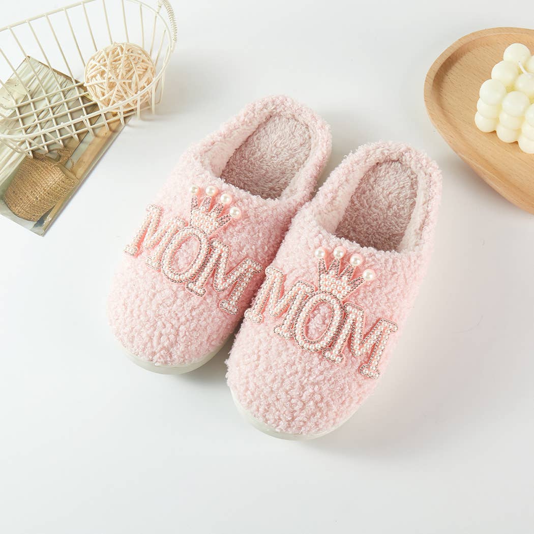 Crown MOM Soft Fuzzy Home Slippers