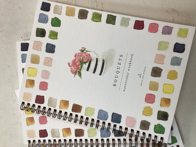 Bouquets Watercolor Workbook by Emily Lex Studio