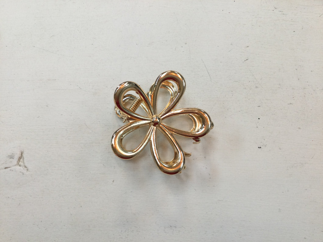 Gold Flower Claw Clip