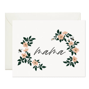 Mama floral wreath Card