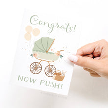 Load image into Gallery viewer, Now Push! Baby Stroller Greeting Card