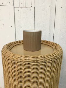 4 inch Brown Ribbed Pot