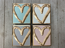 Load image into Gallery viewer, 4x4 Gold Heart Art