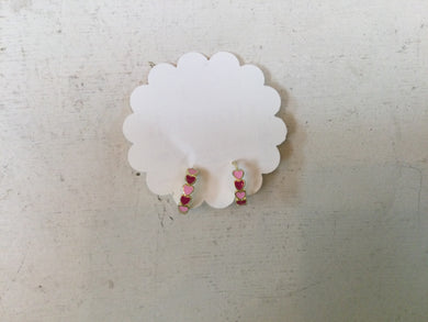 Gold Heart Hoops