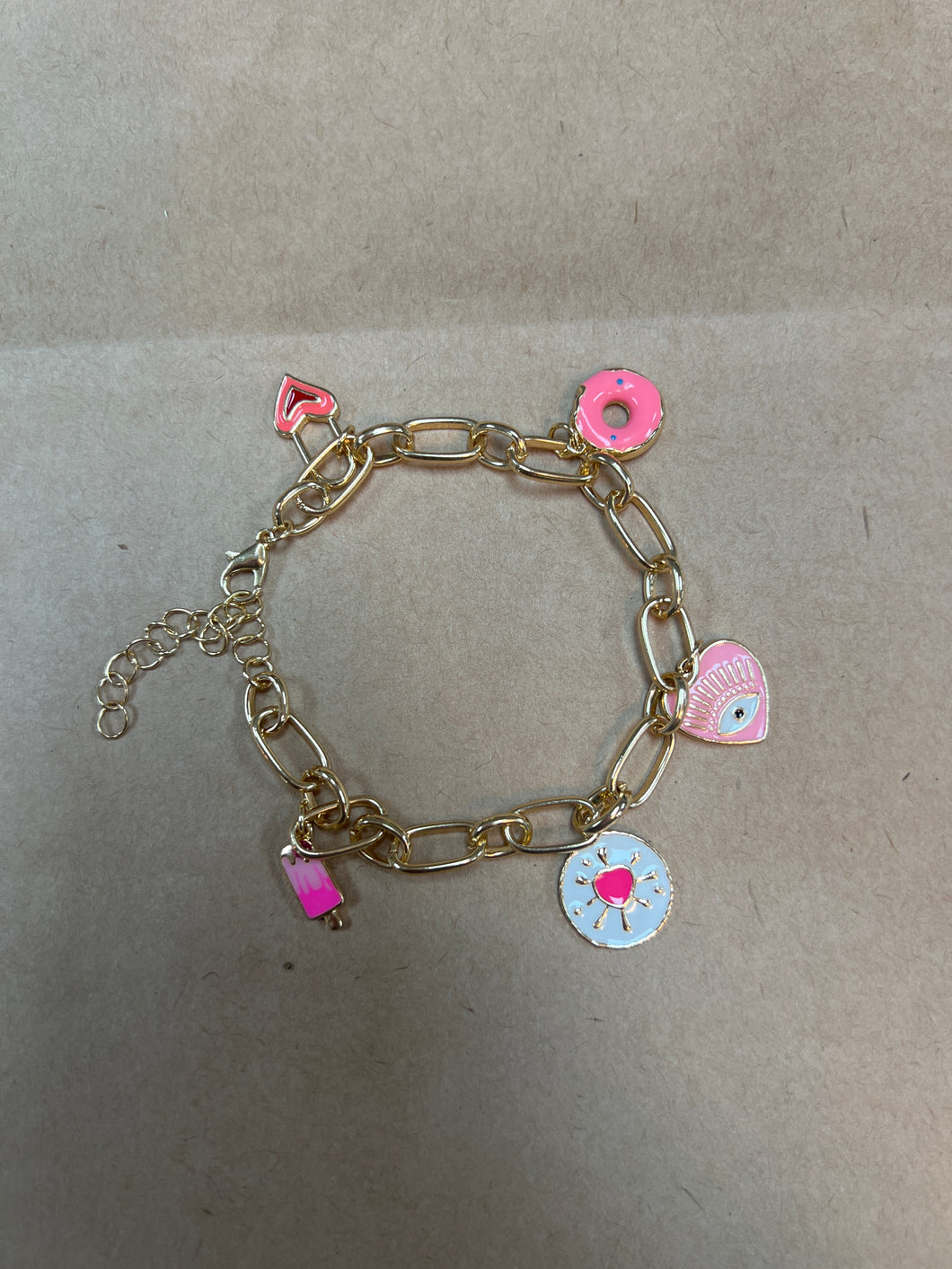 Pink Charm Bracelet