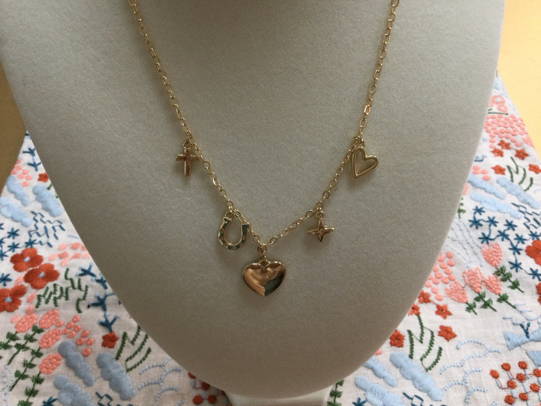 Hearts & Stars Charm Necklace