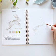 Load image into Gallery viewer, Animals watercolor workbook