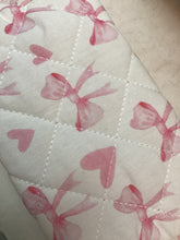 Load image into Gallery viewer, Quilted Bows and Hearts Bag