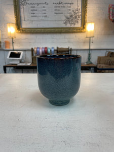 Small Blue Ceramic Pot