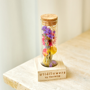 Dried Flowers - Wish Bottle - Jewel Tones