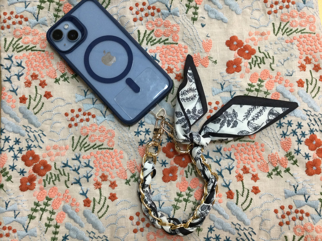 Gold Scarf Phone Charm
