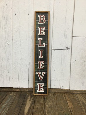 Believe Christmas Sign