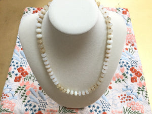 Tan Glass Beaded Necklace