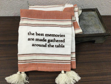 Memories around table tea towel