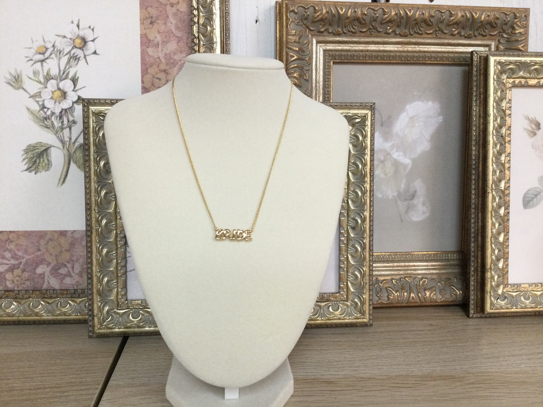 “Bride” Bubble Necklace