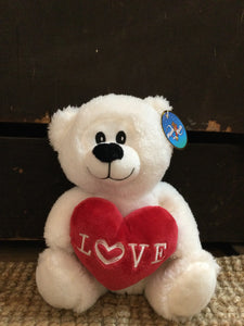 Medium White “love” Teddy Bear