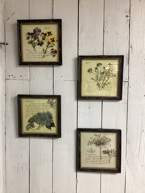 Vintage Framed Floral Portrait