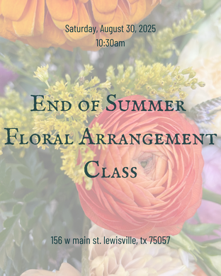 End of Summer Class, Saturday 8/30-10:30am