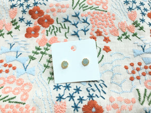 Stone Blue Stud Earrings
