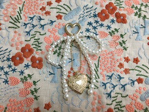 Bow Pearl Locket Charm