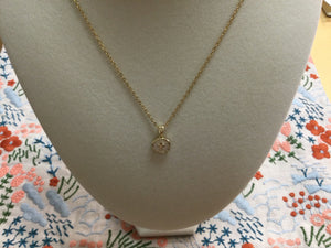 Gold Pearl Cross Necklace