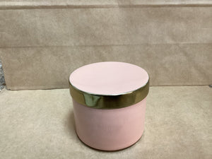 Pink Enamel Metal Container