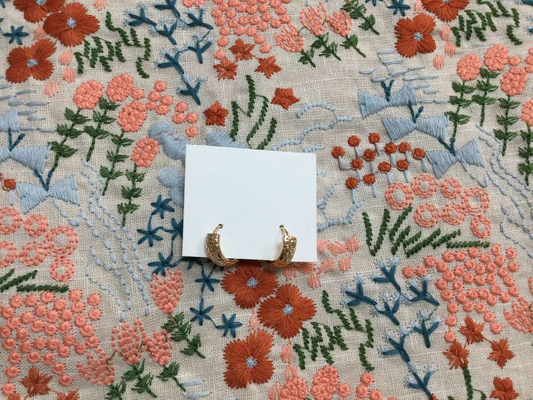 Textured Gold Huggies
