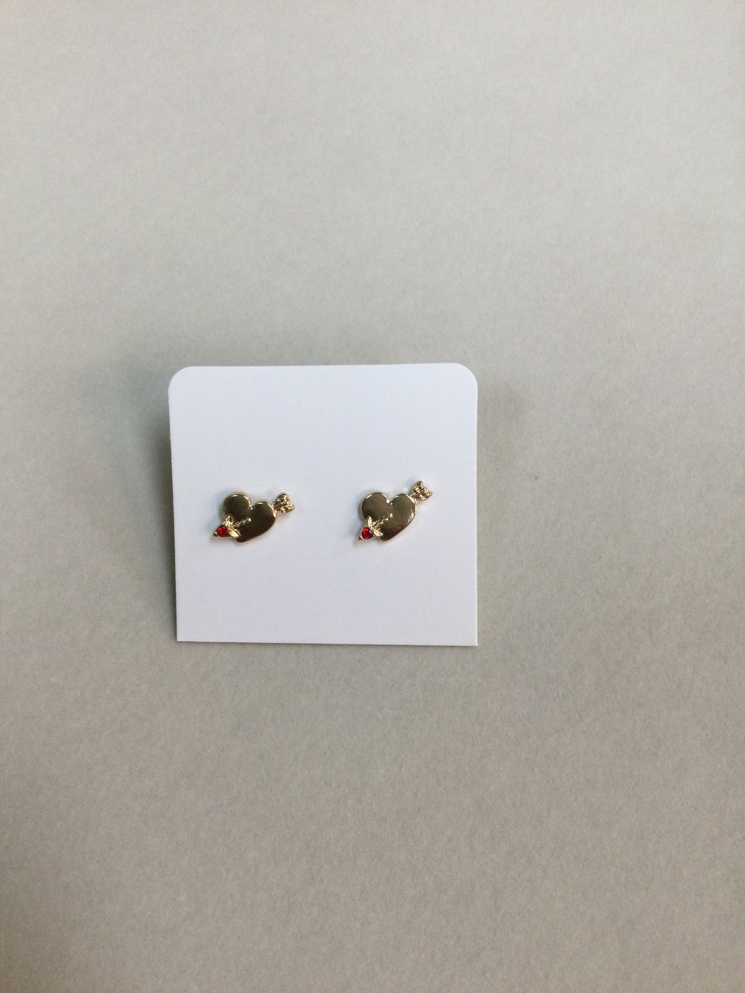 Gold Cupid Heart Earrings