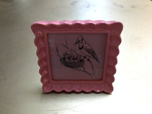Square Ruffled Resin Photo Frame- 6 Colors