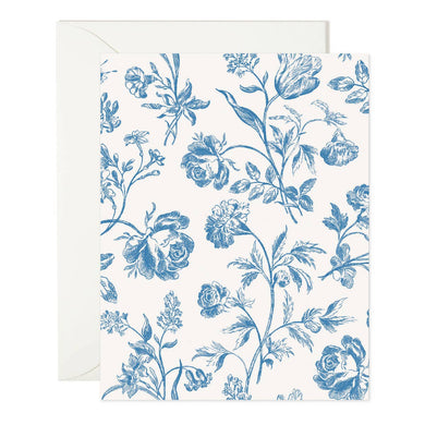 Garden Toile in blue Card