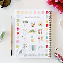 Load image into Gallery viewer, Tropical watercolor workbook