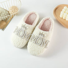 Load image into Gallery viewer, Crown MOM Soft Fuzzy Home Slippers