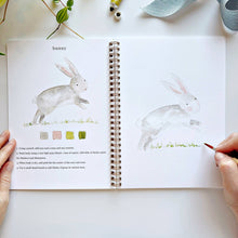 Load image into Gallery viewer, Animals watercolor workbook