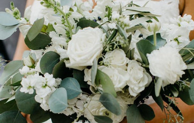 White Prom Posey Bouquet